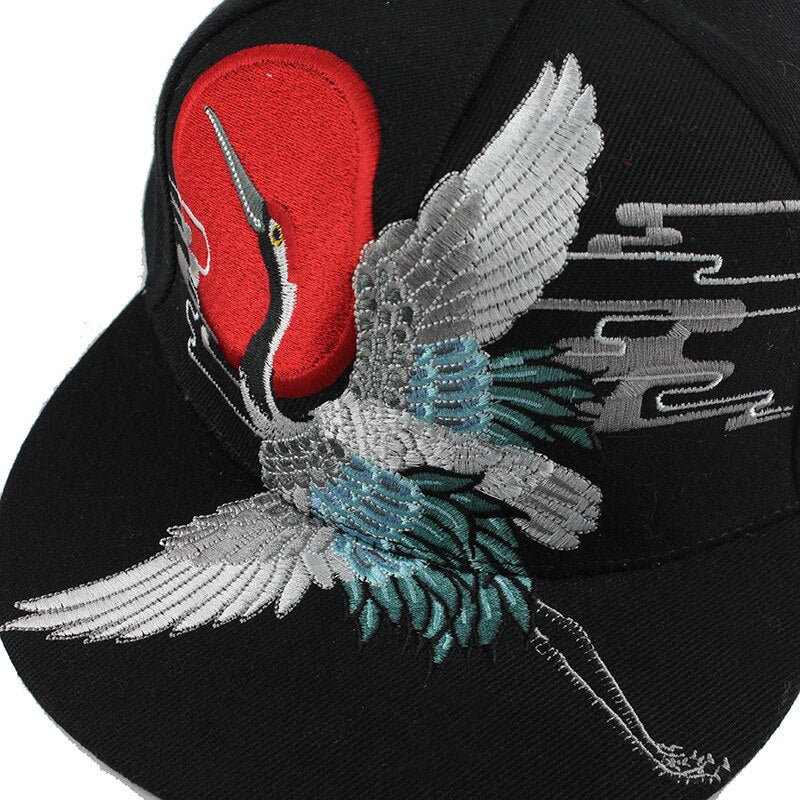 Bird Embroidery Street Style Snapback Hip Hop Cap