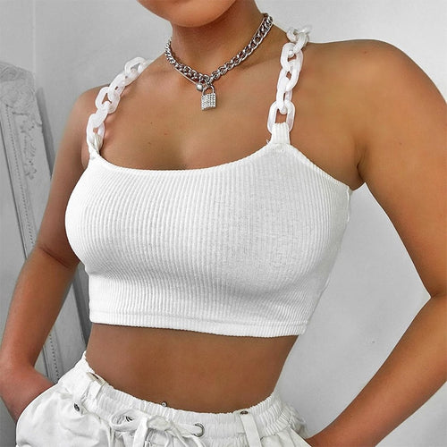 Load image into Gallery viewer, White Solid Women Tank Top Casual Clothing Chic Strapless Slim Sexy Bralette Crop Top Sleeveless
