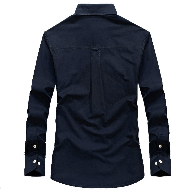 New Casual Military Style Army Tactical Shirts Long Sleeve Slim Shirt
