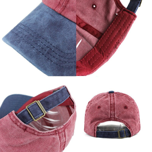 Load image into Gallery viewer, 9 colors Washed Denim Two Color Snapback Baseball Cap
