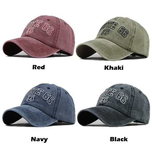 Load image into Gallery viewer, Route 66 Patched Embroidered Snapback Baseball Cap

