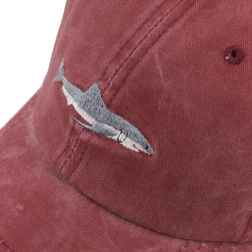 Load image into Gallery viewer, 100% Washed Cotton Shark Embroidered Snapback Baseball Cap
