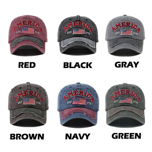 Load image into Gallery viewer, America 1776 Embroidered Snapback Baseball Cap
