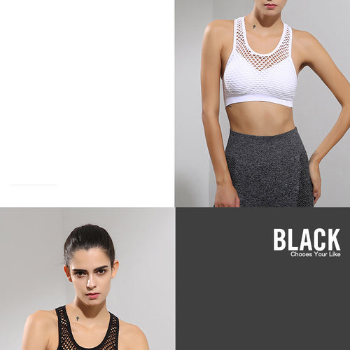 Load image into Gallery viewer, Sexy Breathable Mesh Padded Sports Bra
