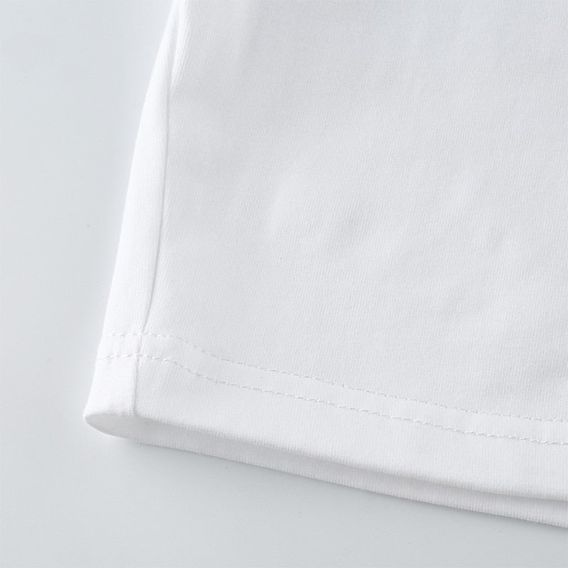Cut Out White Solid Cheongsam Collar Slim Short Sleeve Tees – wanahavit