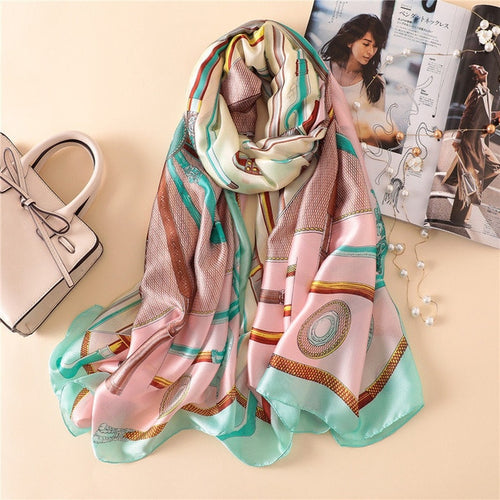 Load image into Gallery viewer, Fashion Silk Scarf Printed Bandana Shawl #LZ241

