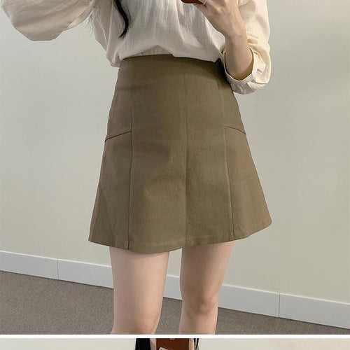 Load image into Gallery viewer, Spring Long sleeves high waist A Line skirts two piece suits oversize loose Long Sleeve
