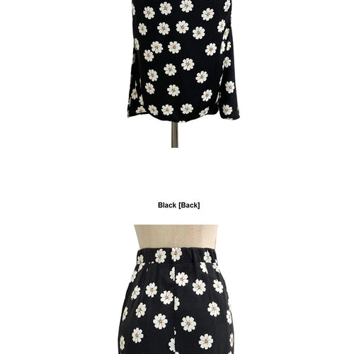 Load image into Gallery viewer, Summer two piece suits high waist long print  A Line skirts short sleeves Tops
