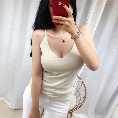 Load image into Gallery viewer, Halter Bandage Sexy Crop Tops Solid Cotton Underwear Tank Vest Slim Fit Sleeveless

