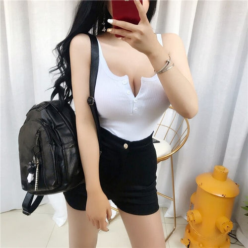 Load image into Gallery viewer, Halter Bandage Sexy Crop Tops Solid Cotton Underwear Slim Skinny Sleeveless
