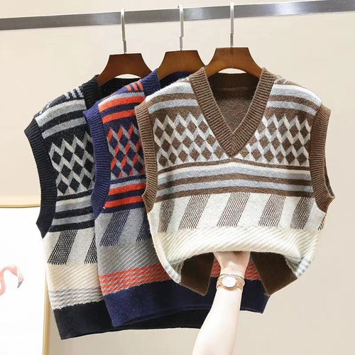 Load image into Gallery viewer, Loose Sleeveless Sweater Knitted Oversize Vest
