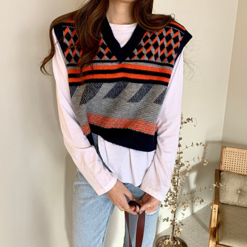 Load image into Gallery viewer, Loose Sleeveless Sweater Knitted Oversize Vest
