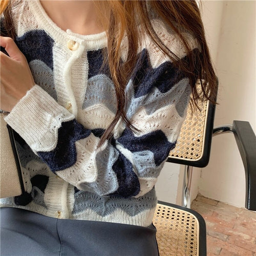 Load image into Gallery viewer, Oversize Autumn Vintage Loose Winter Knitted Cardigan Sweater
