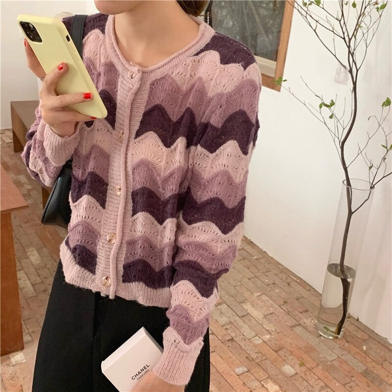 Oversize Autumn Vintage Loose Winter Knitted Cardigan Sweater