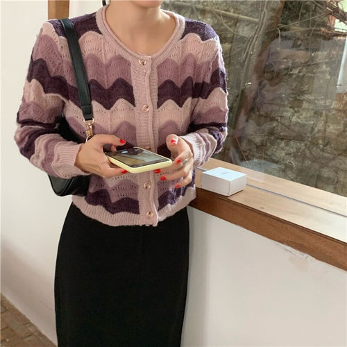 Load image into Gallery viewer, Oversize Autumn Vintage Loose Winter Knitted Cardigan Sweater
