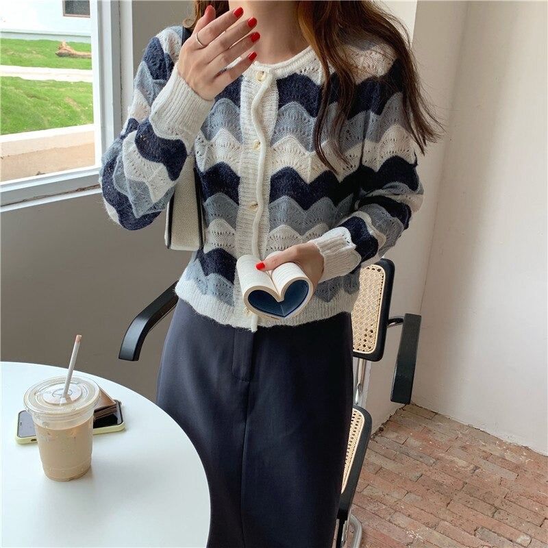 Oversize Autumn Vintage Loose Winter Knitted Cardigan Sweater