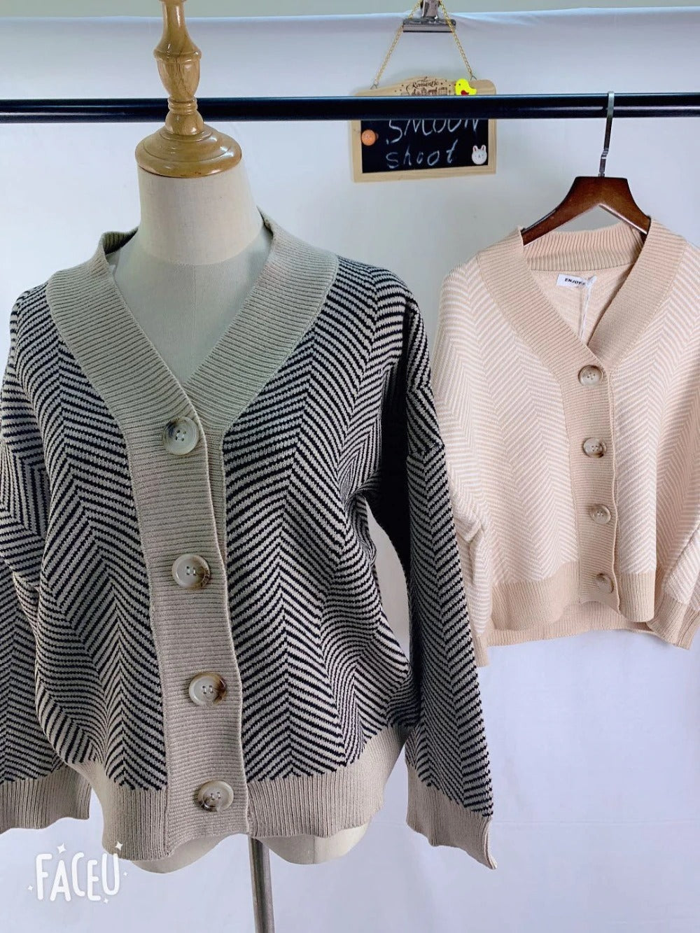 Oversize Vintage Cardigans Loose Winter Sweater Knitted Plus Size Cardigan