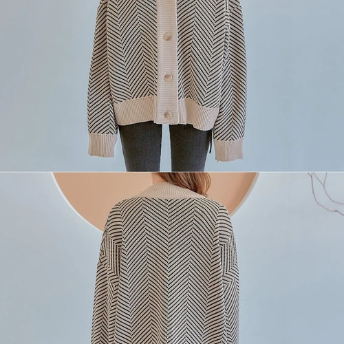 Load image into Gallery viewer, Oversize Vintage Cardigans Loose Winter Sweater Knitted Plus Size Cardigan
