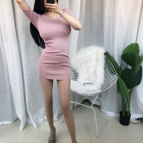 Load image into Gallery viewer, Spring  Sexy Elastic Korean Style Skinny Long Sleeve Tops
