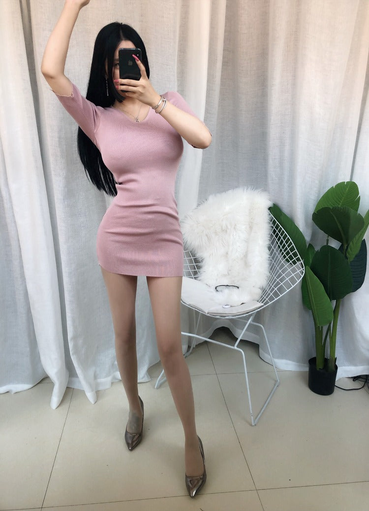 Spring  Sexy Elastic Korean Style Skinny Long Sleeve Tops
