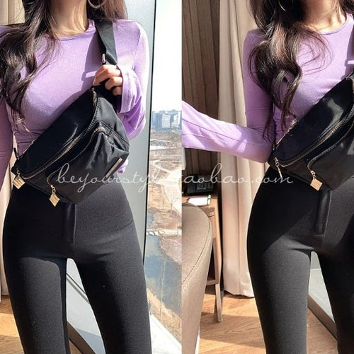 Load image into Gallery viewer, Spring Sexy Elastic Korean Style Skinny Slim Fit Long Sleeve Tops #2221
