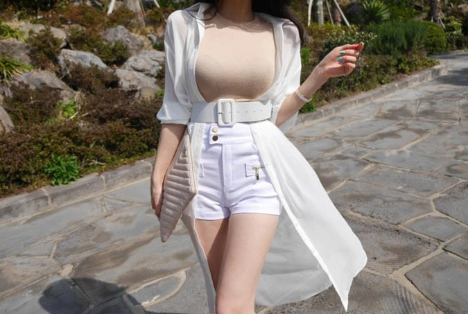 Spring Sexy Elastic Korean Style Skinny Slim Fit Tshirt #2111