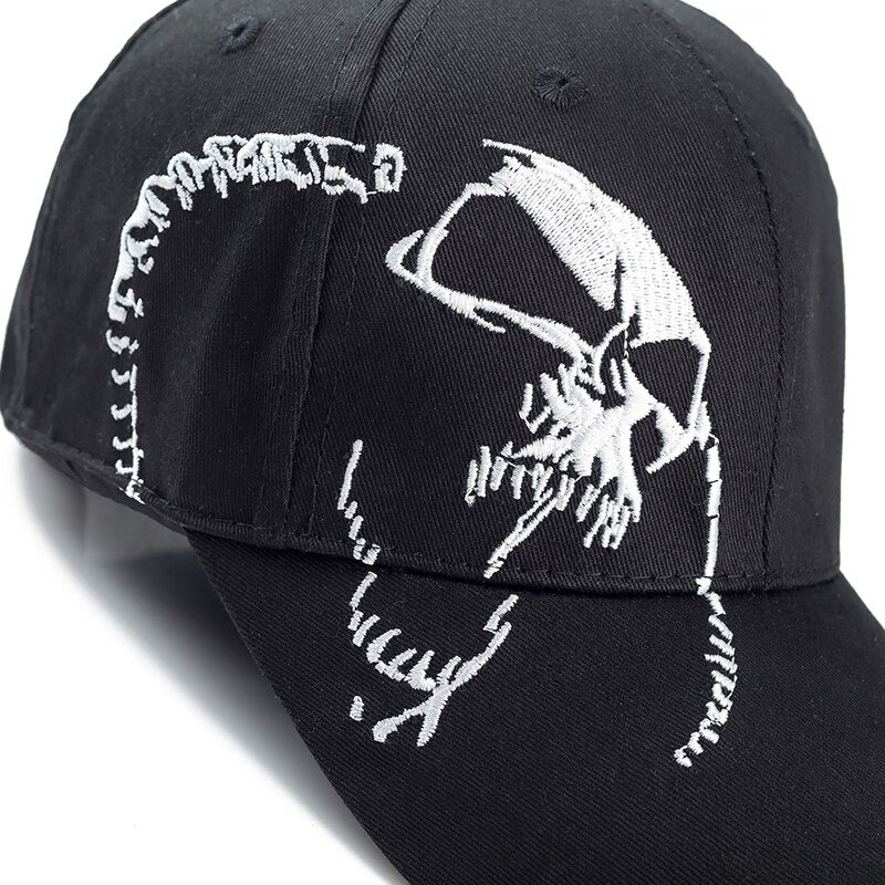 Cotton Skull Clinkz Embroidery Baseball Adjustable Snapback Cap