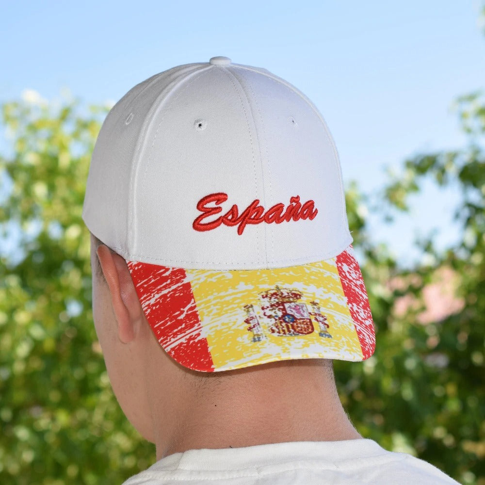 España Spanish Letter Embroidery Baseball Adjustable Snapback Cap