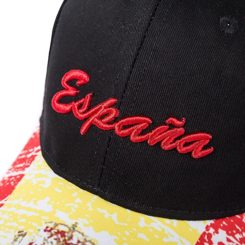 España Spanish Letter Embroidery Baseball Adjustable Snapback Cap