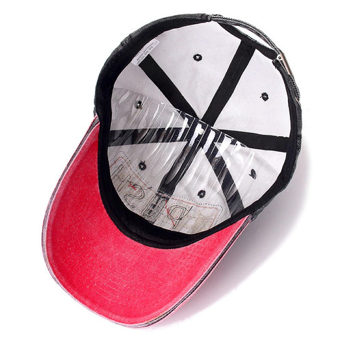 Load image into Gallery viewer, 3D Retro PUSH Star Embroidered Washed Cotton Baseball Adjustable Snapback Cap
