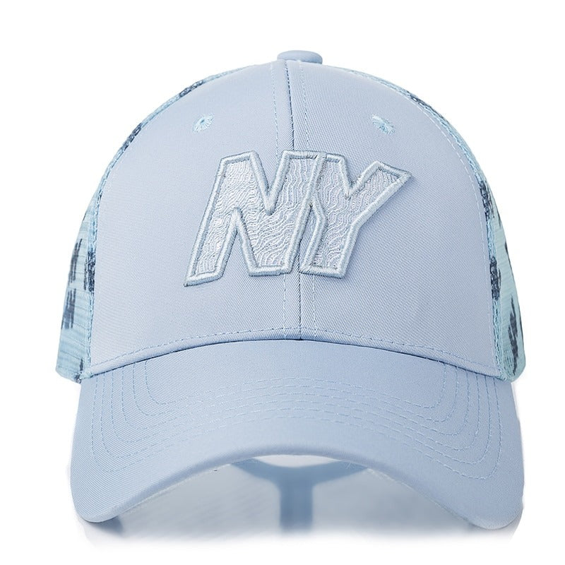 NY Letter Embroidery Mesh Baseball Adjustable Snapback Cap