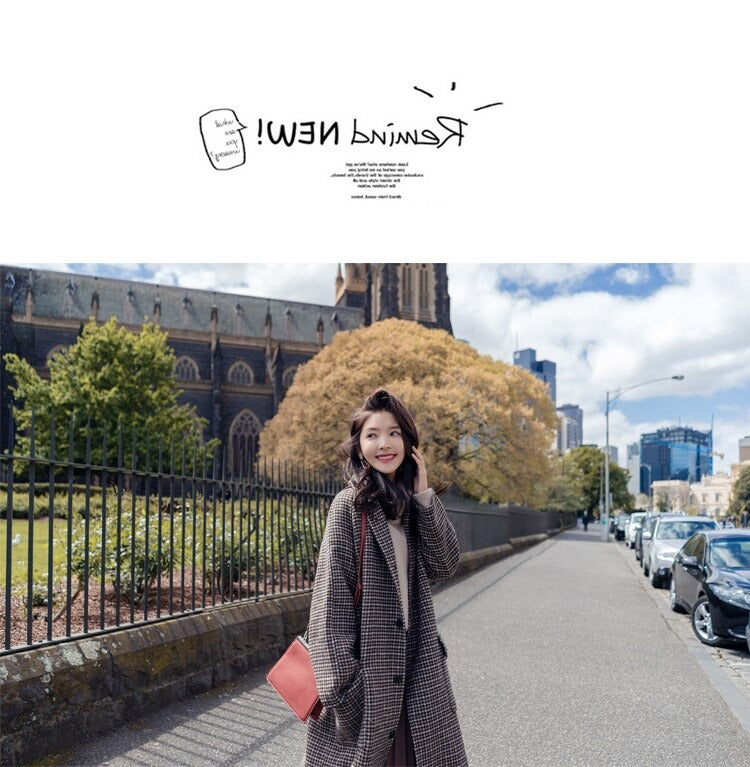 Winter Oversize Fashion Cashmere Wool Long Thickening Warm Woolen Trench Coat
