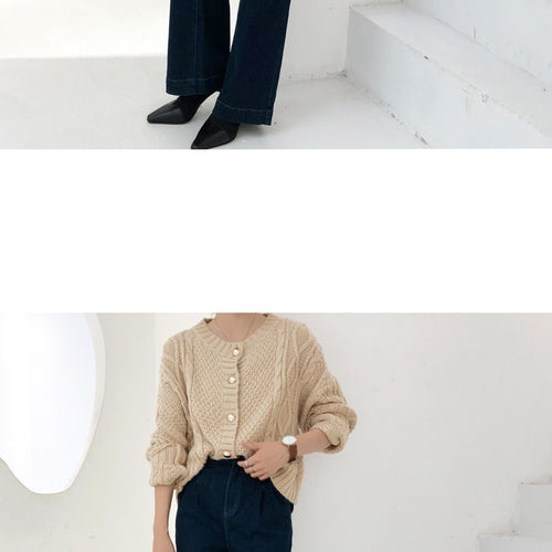 Load image into Gallery viewer, Vintage Long Sleeve Autumn Elegant Knitted Warm Oversize Winter Cardigan
