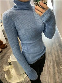Load image into Gallery viewer, Winter Pullover Vintage Elegant Knitted Warm Sweater turtleneck Long Sleeve

