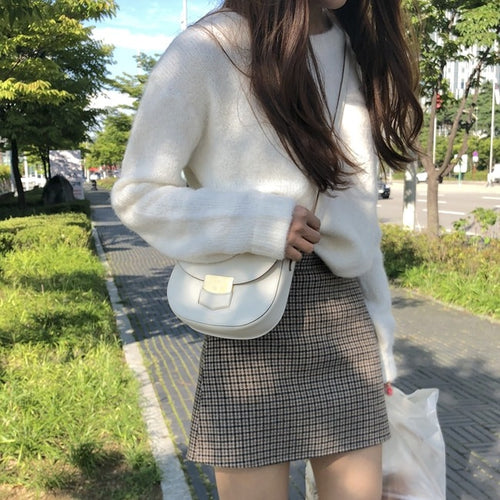 Load image into Gallery viewer, Pullover Knitted Vintage Long Sleeve Autumn Elegant Winter Warm Sweater + Skirt

