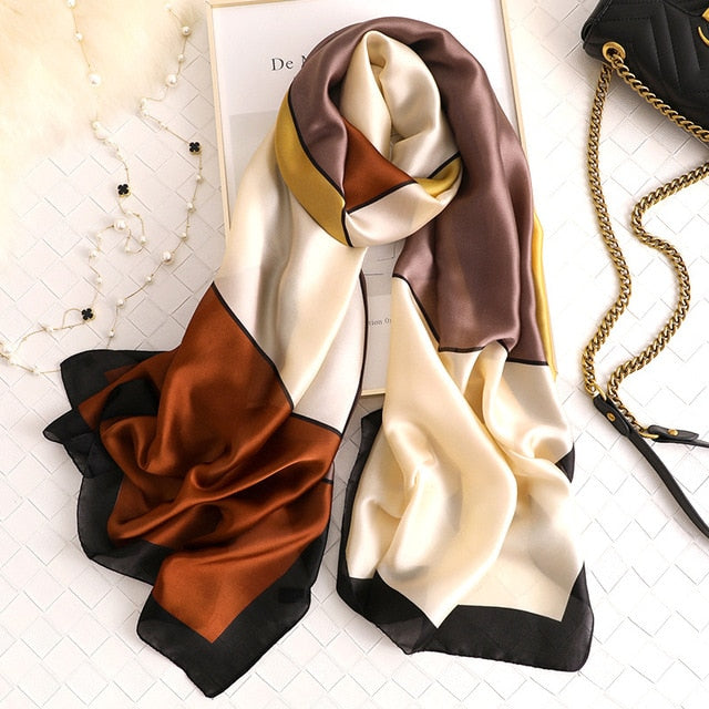 Fashion Silk Scarf Printed Bandana Shawl #C023-women-wanahavit-fs432-2-wanahavit