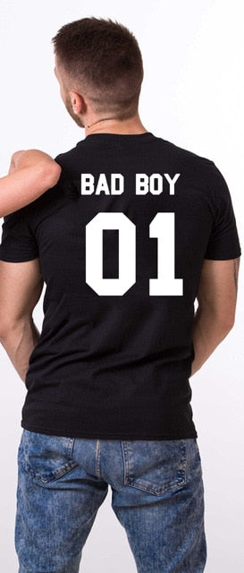 Bad Boy & Bad Girl 01 Matching Couple Tees-unisex-wanahavit-J190-MSTBK-M-wanahavit