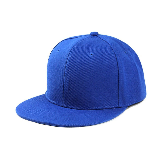 Solid Color Hip Hop Snapback Baseball Cap-unisex-wanahavit-F368 Blue-wanahavit