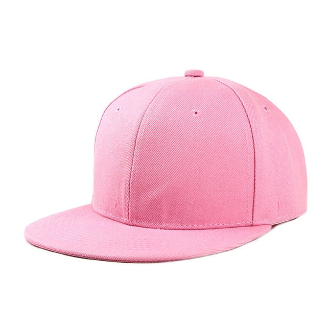 Solid Color Hip Hop Snapback Baseball Cap-unisex-wanahavit-F368 Pink-wanahavit