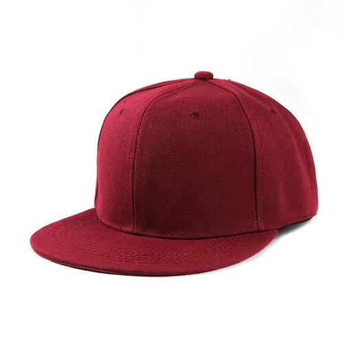 Load image into Gallery viewer, Solid Color Hip Hop Snapback Baseball Cap-unisex-wanahavit-F368 Red Wine-wanahavit
