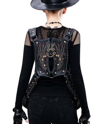 Steampunk Rucksack Women Leather Holster Bag-women-wanahavit-wanahavit