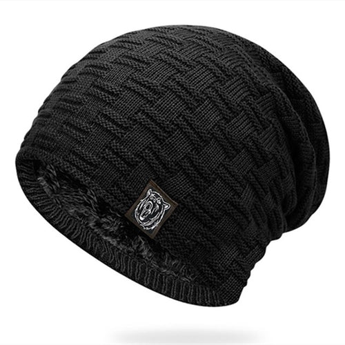 Load image into Gallery viewer, Add Fur Warm Ski Casual Warm Knitted Winter Beanie-unisex-wanahavit-Black-54cm-62cm-wanahavit
