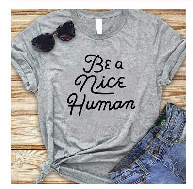 Be A Nice Human Christian Statement Shirt-unisex-wanahavit-gray tee black text-S-wanahavit