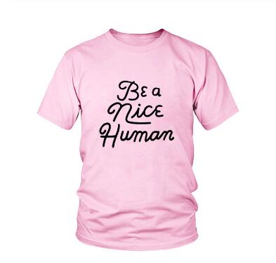 Be A Nice Human Christian Statement Shirt-unisex-wanahavit-pink tee black text-XXXL-wanahavit