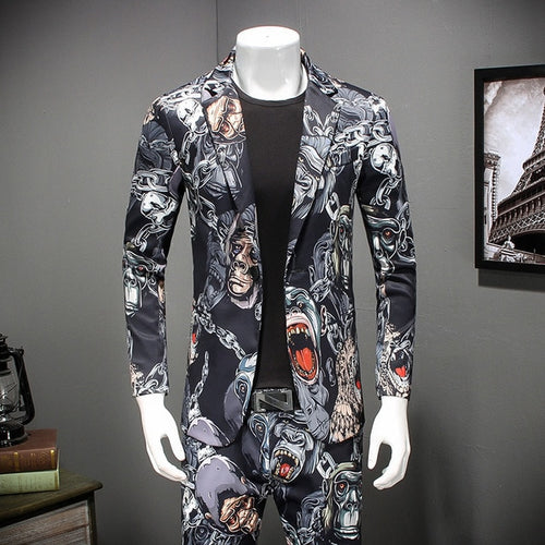 Load image into Gallery viewer, Gorilla Printed Casual Party Stylish Blazer-men-wanahavit-aspic-M-wanahavit
