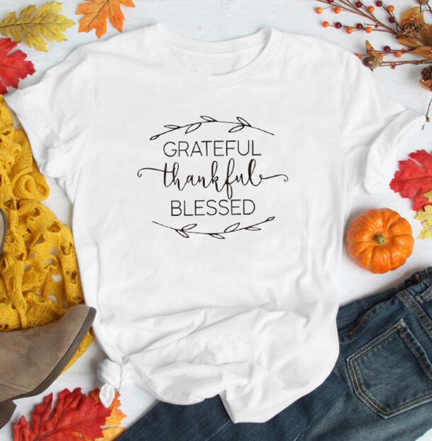 Grateful Thankful Blessed Christian Statement Shirt-unisex-wanahavit-white tee black text-S-wanahavit