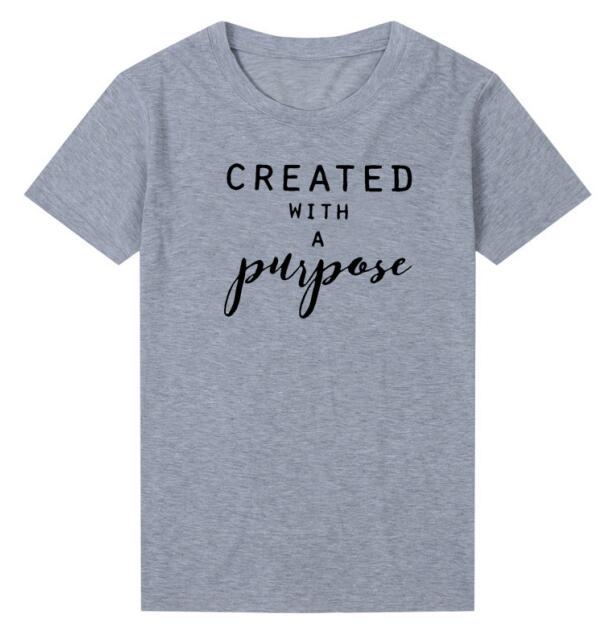 Created With Purpose Christian Statement Shirt-unisex-wanahavit-gray tee black text-L-wanahavit