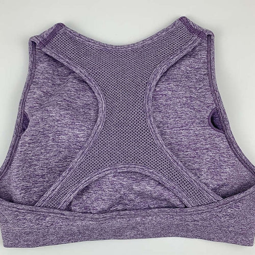 Load image into Gallery viewer, Padded Yoga Seamless Workout Push Up Sports Bra-women fitness-wanahavit-purple-L-wanahavit
