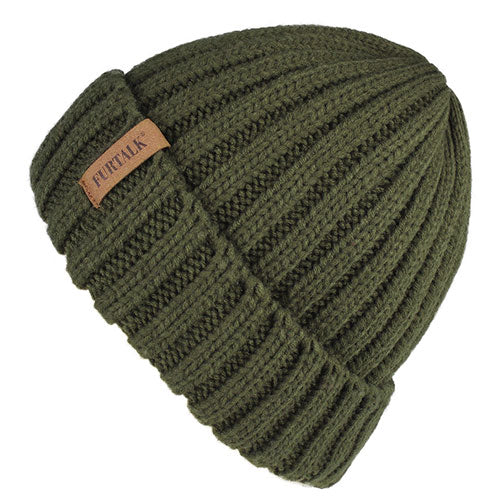 Warm Fleece Lining Casual Warm Knitted Winter Beanie-unisex-wanahavit-Green 1-wanahavit