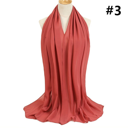 Load image into Gallery viewer, Bubble Chiffon Silk Scarf Solid Color Bandana Shawl #2883-women-wanahavit-3-wanahavit
